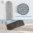 thumbnail image 4 of Cepillo de exfoliante multiusos de doble cara con mango extensible Cama de alfombras Scrubber Removedor de polvo al aire libre Bañera Herramienta de limpieza Gris Advancent HA012407-04B, 4 of 7