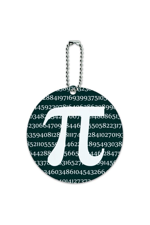 Pi Math Geek Nerd 3.14 Round Luggage ID Tag Card Suitcase Carry-On