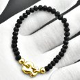thumbnail image 2 of Pulsera negra del grano del Partido de la moda, 2 of 4