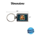 thumbnail image 3 of Noah's Ark Floral Bible Story Metal Rectangle Keychain, 3 of 7