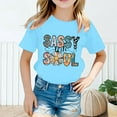thumbnail image 2 of LRen Girls T-Shirts 4t Girl Floral Printed Crew Neck Casual Short Sleeve Tees Girl's Comfortable & Soft Blouse Toddler Girl Summer Clothes, 2 of 4