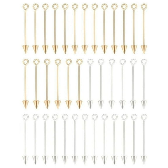 40 Beadable Keychain Bar,Blank Bead Bars Tools for Earring Necklace Bracelet DIY Crafts Pendant Jewelry Making