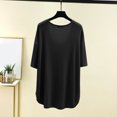 thumbnail image 4 of Mujeres de Verano Tops Suelto Ajuste Casual Color Sólido sin Mangas Cuello en V, Blusa de Moda para el Día Y la Fiesta, 4 of 4
