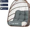 thumbnail image 4 of Outdoor Egg chair cushion replacement,Waterproof hanging hammock swing chair cushions,Papasan Rocking Chair pad for Patio Bedroom Porch Garden（Dark gray）, 4 of 6
