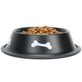 thumbnail image 3 of Cuenco de acero para mascotas inoxidables, antideslizante, resistente, comedero para perros con estampado, portátil, Fondo de Goma Grueso, cuenco de acero para inoxidable, 3 of 7