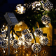 thumbnail image 1 of Uds. Cadena de luces de bola Solar de Marruecos-bola dorada (luz blanca) Solar 8 funciones 6,5 m 30 luces Ormromra CPB-US-DYP846-6, 1 of 5