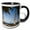Black/White, variant on 3drose, Hawaii, Kona Village, Hammock Between Two Palm Trees - Us12 Rca0009 - Rob Casey, 11oz Two-tone Green Mug