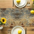thumbnail image 4 of Rust Mottled Texture Table Runner, Vintage Distressed Abstract Kitchen Table Runners Dress Scarves for Table Decorations Party/Restaurant/Indoor Outdoor Use, 13x108in, 4 of 9