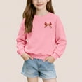 thumbnail image 7 of NAISIBABY Girls Christmas Sweatshirt, Fleece Lined Long Sleeve Crewneck Kids Fashion Festival Tops Pink 5T, 7 of 7