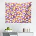 thumbnail image 1 of 90s Tapestry, Pixel Robot Emoticons with Game Over Sign Inspired by 90's Computer Games Fun Artprint, Fabric Wall Hanging Decor for Bedroom Living Room Dorm, 2 Sizes, Yellow Red, by Ambesonne, 1 of 1