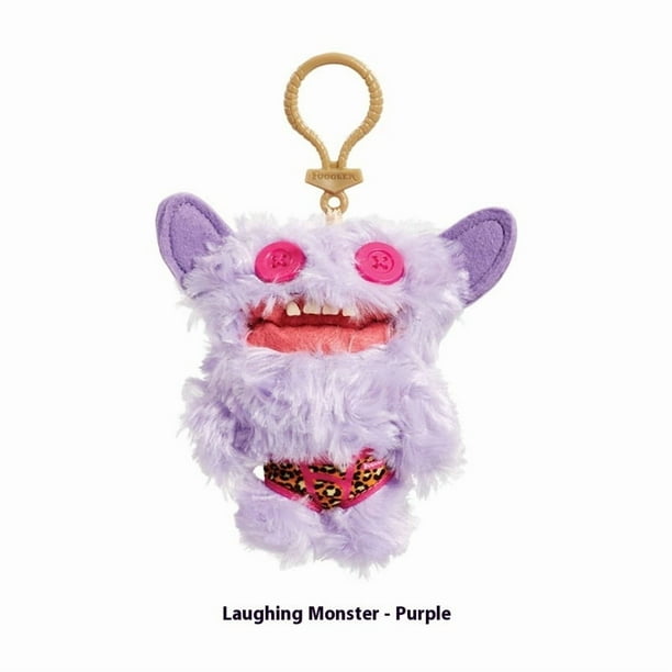 Keychain Crochet Animals Keychain,Funny Ugly Monster,Collectible(Keychain - Laughing Monster (Purple))
