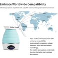 thumbnail image 3 of Collapsible Travel Kettle Electric Portable Foldable Kettle for Boiling Water, Suitable for 110V & 220V Dual Voltage, for Tea & Coffee, 850W Small Mini BPA-free Silicone Blue electric kettle, 3 of 6