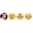 thumbnail image 2 of Darling Souvenir From The New Photo Wedding Custom Stickers 190 Pcs Chocolate Labels-Glitter Gold, 2 of 2