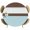Brown Blue, variant on Round Fitted Tablecloths with Elastic Edge Morocco Plaid Teal Stripes Oil-Proof Waterproof Wipeable Table Cover,36" - 44"
