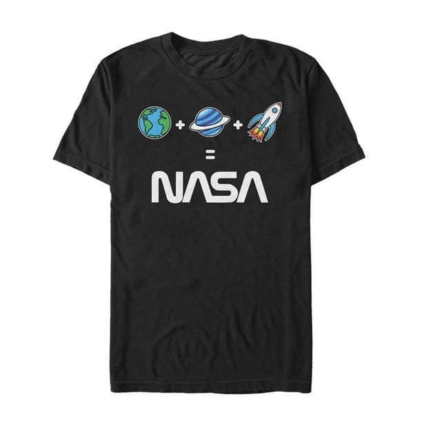 NASA - Men's NASA Emoji Space Logo Equation T-Shirt Black - Walmart.com ...
