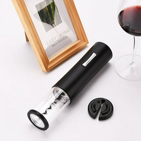 

VeliToy Electric Wine Bottle Opener Automatic Corkscrew with Foil Remover for Party Picnic Bar(Black)
