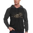 thumbnail image 3 of Men's Dark Color Hooded Sweatshirt with Long Flag Print, Casual Drawstring Pullover Including Pockets, Fall Spring Versatile Streetwear,Gray,XL, 3 of 7