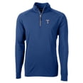 thumbnail image 2 of Men's Cutter & Buck Blue Texas Rangers Big & Tall Adapt Eco Knit Stretch Recycled Quarter-Zip Pullover Top, 2 of 3