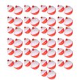 Cccanaooolceie 50PCS Ball Shaped Fishing Float Plastic White Red 2