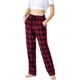thumbnail image 5 of Dnzceghtig Pantalones de pijama para mujer de algodón a cuadros pantalones de salón largos pantalones de pijama, 5 of 6