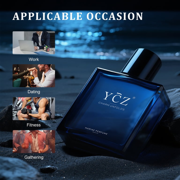 Ycz, Men's Cologne, Marine & Oriental Woody Fragrance 2-pack, 3.4