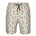 thumbnail image 4 of Naloa Rose Flowers Men's Beach Shorts, Surfing shorts, Swim trunks, Quick Dry Swim Trunks for Surfing Beach Fun - XX-Large, 4 of 9