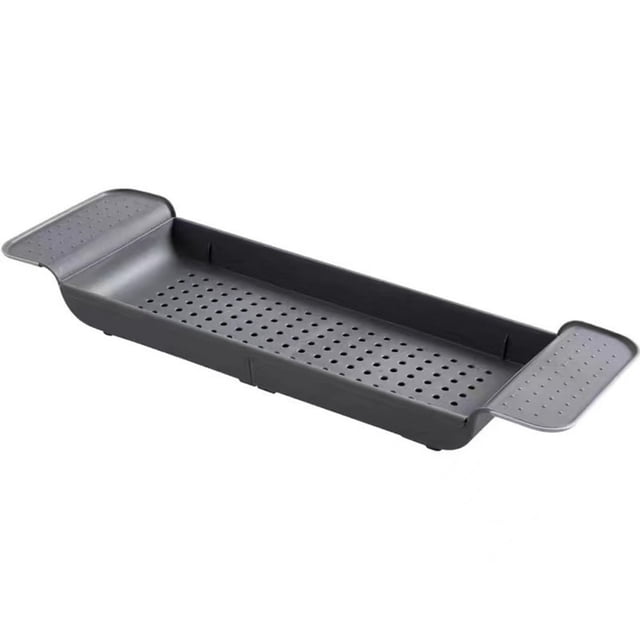 Bathtub Tray Expandable Drain Bathtub Shelf Multifunctional Bathtub Storage Rack Detachable Adjustable Bathtub Rack Plastic Bathtub Tray for Towel Book Wine Phone