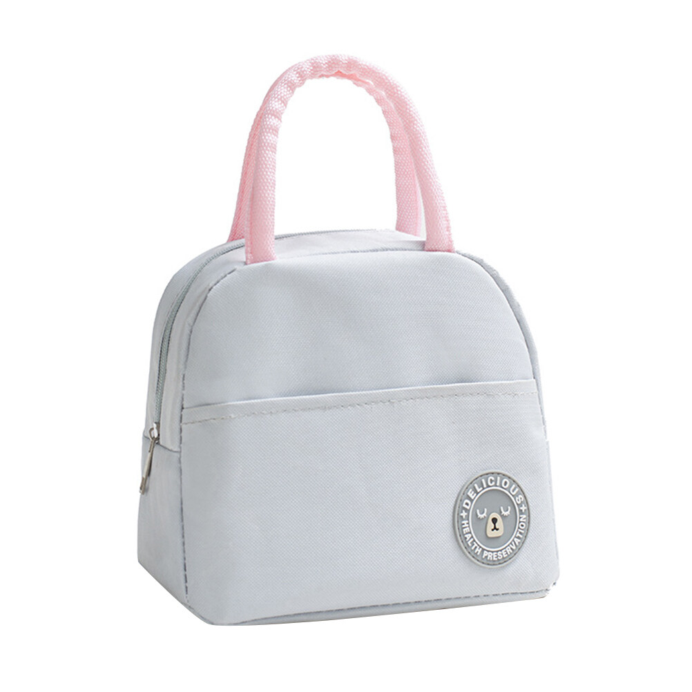 1pc Simple Lunch Bag Bento Box Holder Portable Lunch Pouch Meal Thermal