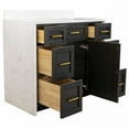 thumbnail image 3 of Palisade 42" Bathroom Vanity with Dark Oak Cabinet and Engineered Marble Top, 3 of 5