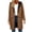 Brown, variant on Women's Peacoat Hooded Single-Breasted Button Down Trench Coats Elegant Warm Casual Fall Winter Wool Blend Long Jackets 2026 Outerwear with Pockets Khaki XXL