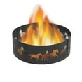 thumbnail image 3 of Blue Sky Outdoor Living FR36HRS01 36" x 12" Heavy Gauge Decorative Steel Fire Ring - Horse Design, 3 of 9