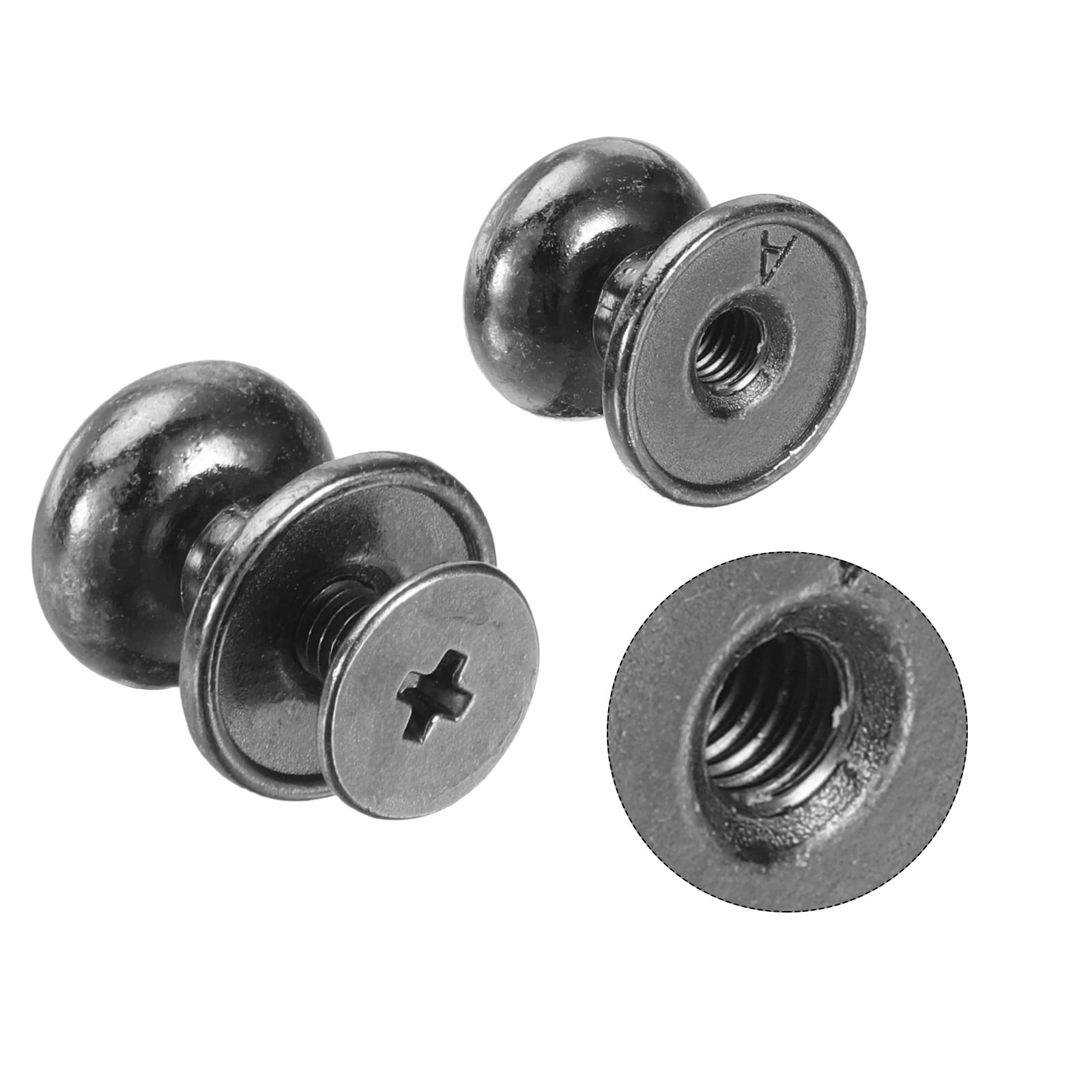 Unique Bargains Mini Round Knobs Small Drawer Pulls for Cabinets 0.38" x 0.4" Gray