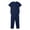 Dark Blue, variant on ZVNAΖH Men's Nurse Uniform Scrub Set, Short Sleeve V Neck Top and Straight Leg Cargo Pants - 7 Pockets Medical Workwear Set, S-2XL