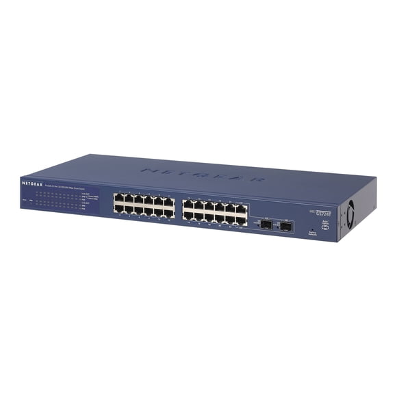 NETGEAR Smart GS724T - V4 - switch - L3 Lite - smart - 24 x 10/100/1000 + 2 x Gigabit SFP - desktop, rack-mountable
