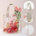 thumbnail image 2 of Unique Bargains 1 Pc Reusable Gift Bag Durable Floral Handle Gift Bag Beige, Transparent Large, 2 of 5