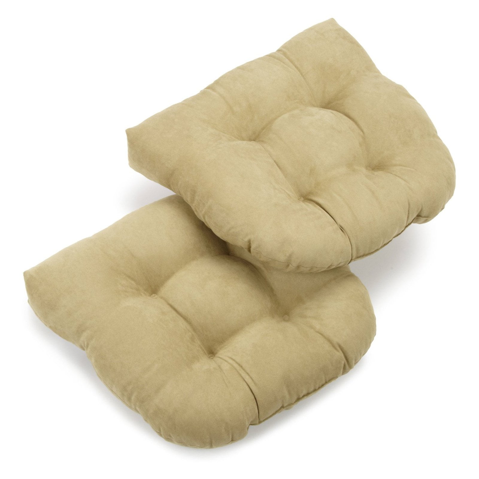 Blazing Needles Microsuede UShaped Indoor Chair Cushion Set of 2