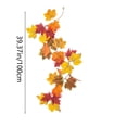 thumbnail image 4 of Artificial Fall Maple Leaf Garland 3.28 FT, Thanksgiving Decorations Autumn Vine with Hooks for Indoor Outdoor Wedding Party Decor, 4 of 8