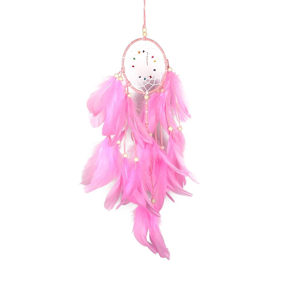 Feathers Dream Catcher Net LED Light String Home Bedroom Hang Pendant Decor 
