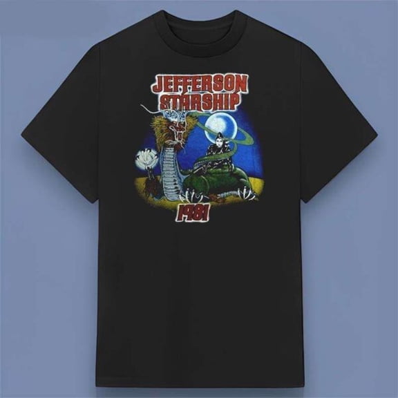 Jefferson Starship Band Album 1981 Retro Graphic T-Shirt