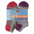 thumbnail image 3 of Fruit of the Loom Women's Soft Flat Knit No Show Socks 10 Pack, 3 of 3