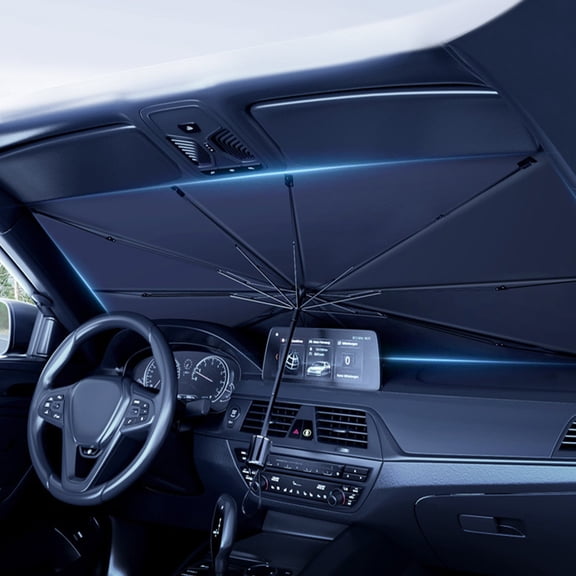 JOGZMZ Car Thermal Insulation, Sunshade Umbrella, Front Sunscreen, Summer Products, Car Sunshade, Retractable Sunshade
