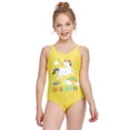 thumbnail image 3 of Bullpiano Toddler Girls Cartoon Print Swimsuits Breathable One Piece Bathing Suits for Kids Quick Dry Summer Beach Swimwear Princess Beachwear 2-12T, 3 of 4