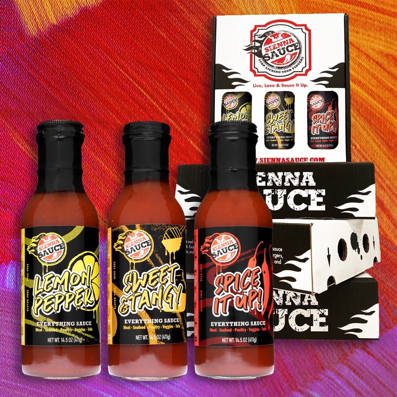 Sienna Sauce (3 Pack) Sweet & Tangy, Lemon Pepper, Spicy It Up! 14.5oz -  Walmart.com