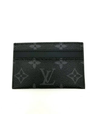 LOUIS VUITTON Louis Vuitton Porto Cult Double M62170 Black Monogram Eclipse  Card Case Men's