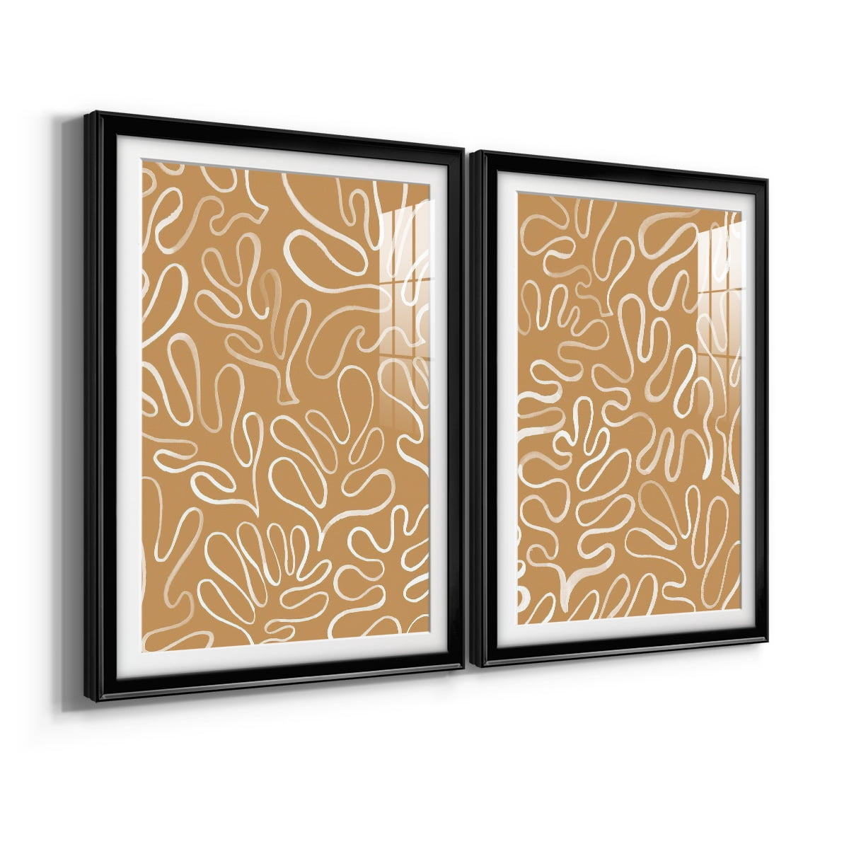 Wexford Home Matisse Pieces I Premium Framed Print, 30.5" x 42.5" - Ready to Hang, Black (Set of 2)