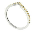 thumbnail image 2 of 0.1725 ctw Wedding Band for Women - 18K White Gold Natural Citrine Stackable Eternity Ring, 2 of 6