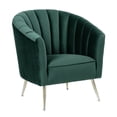 thumbnail image 1 of Manhattan Comfort Rosemont Chaise d'Appoint en Velours Vert et Or, 1 of 3
