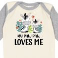 thumbnail image 4 of Inktastic Zebra My Paw Paw Loves Me Boys or Girls Long Sleeve Baby Bodysuit, 4 of 5