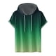 thumbnail image 1 of Mens Casual Shorts Digital Gradación Impresión Pullover Fitness Deportes Camiseta con Capucha, Blusa de Cuello Redondo de Poliéster para Al Aire Libre, Diario Y Todo, 1 of 5