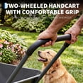 thumbnail image 5 of Kicctian Heavy Duty Dual Wheel Garden Cart – 600 lb Capacity, 4 Cu Ft Tub – Utility Hand Trolley for Lawn, Yard & Outdoor Work, Gray, 5 of 7